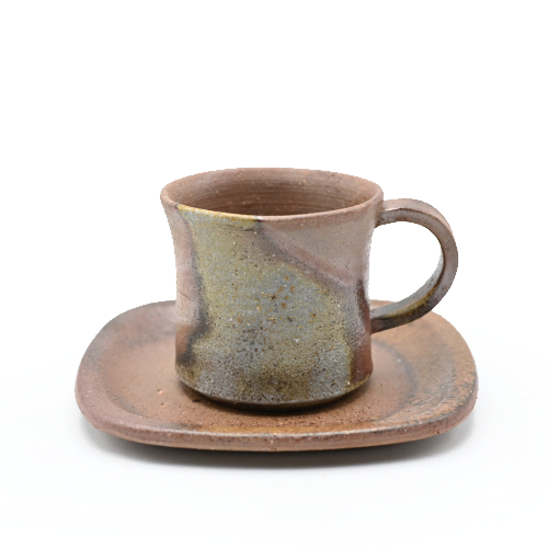 備前焼のコーヒーセット 作家は原田良二です