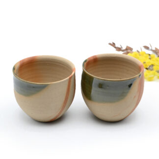 備前焼<br>オリーブ備前<br>フリーカップセット<br>窯元：しょうざん