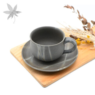 備前焼のコーヒーセット　作家は延原勝志です